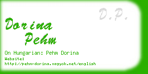 dorina pehm business card